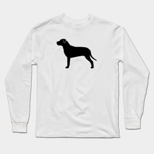 American Pit Bull Terrier Silhouette Long Sleeve T-Shirt